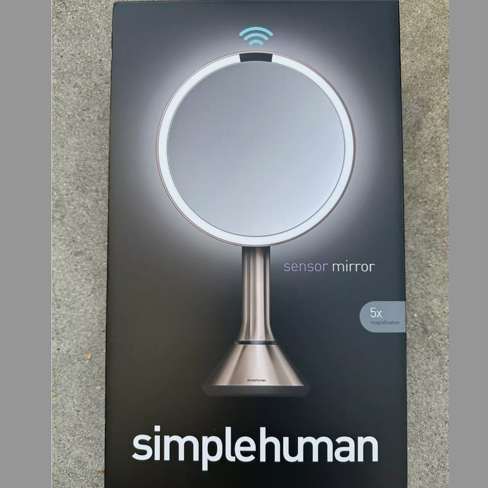 Simplehuman Sensor Mirror 5x Rose Gold *NEW NIB